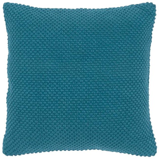 HomeRoots 403134 Teal & Blue Nubby Textured Modern Throw Pillow