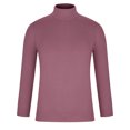 thumbnail image 4 of Pisexur Chandails Hommes Doux et Confortables Chandails d'Automne Hommes Chandail à Manches Longues Col Roulé Tricot Chandail de Base Chaud Chandail Uni Violet, TG, 4 of 6