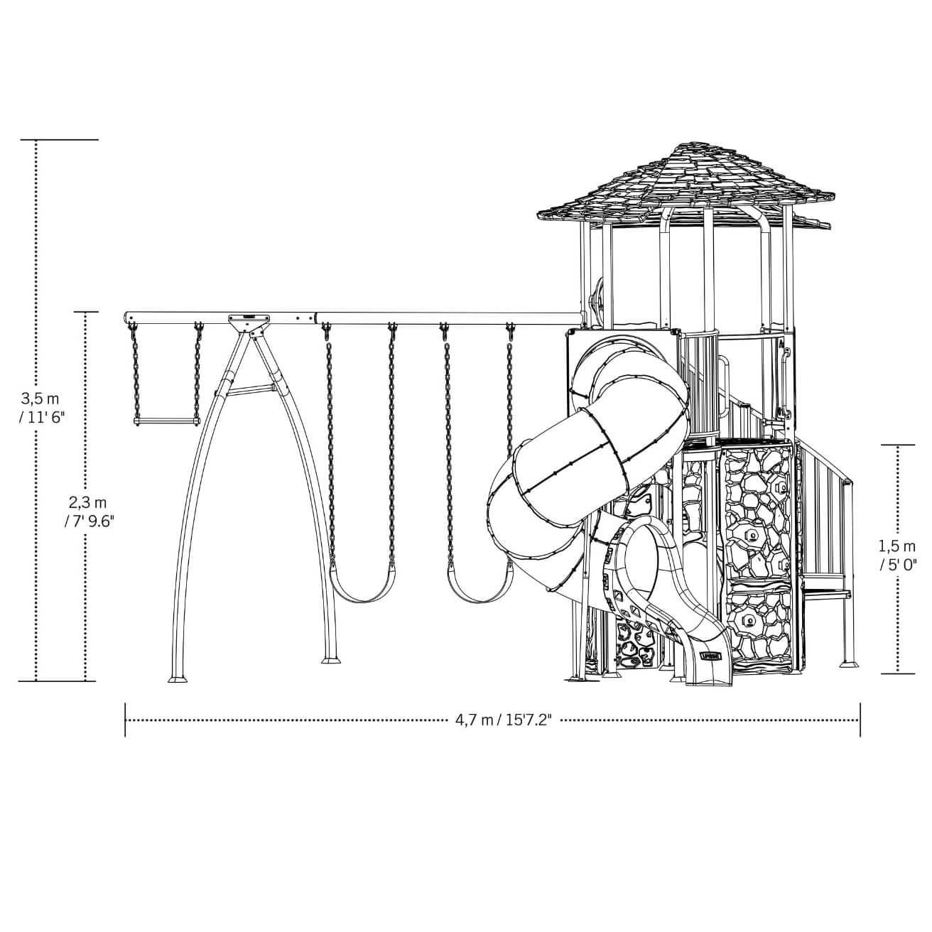 Lifetime Adventure Castle Playset With Swings