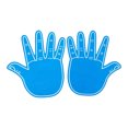 thumbnail image 1 of Five Finger Foam Cheering Hands For A Party Universal Five Finger Foam Hands For Cheerleaders. Sky Blue, 1 of 3