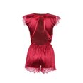 thumbnail image 5 of RKSTN Ensembles de Pyjama pour Femmes 2 Pcs Pyjamas à Manches Courtes Pyjamas Courts Décontractés Vêtements de Maison Pyjamas Doux et Confortables, 5 of 5