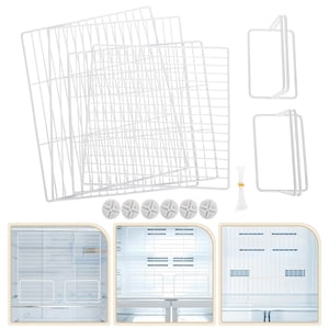 HAMPPLIES Diviseur de stockage de congélateur réglable blanc pour congélateur à poitrine et utilisation commerciale