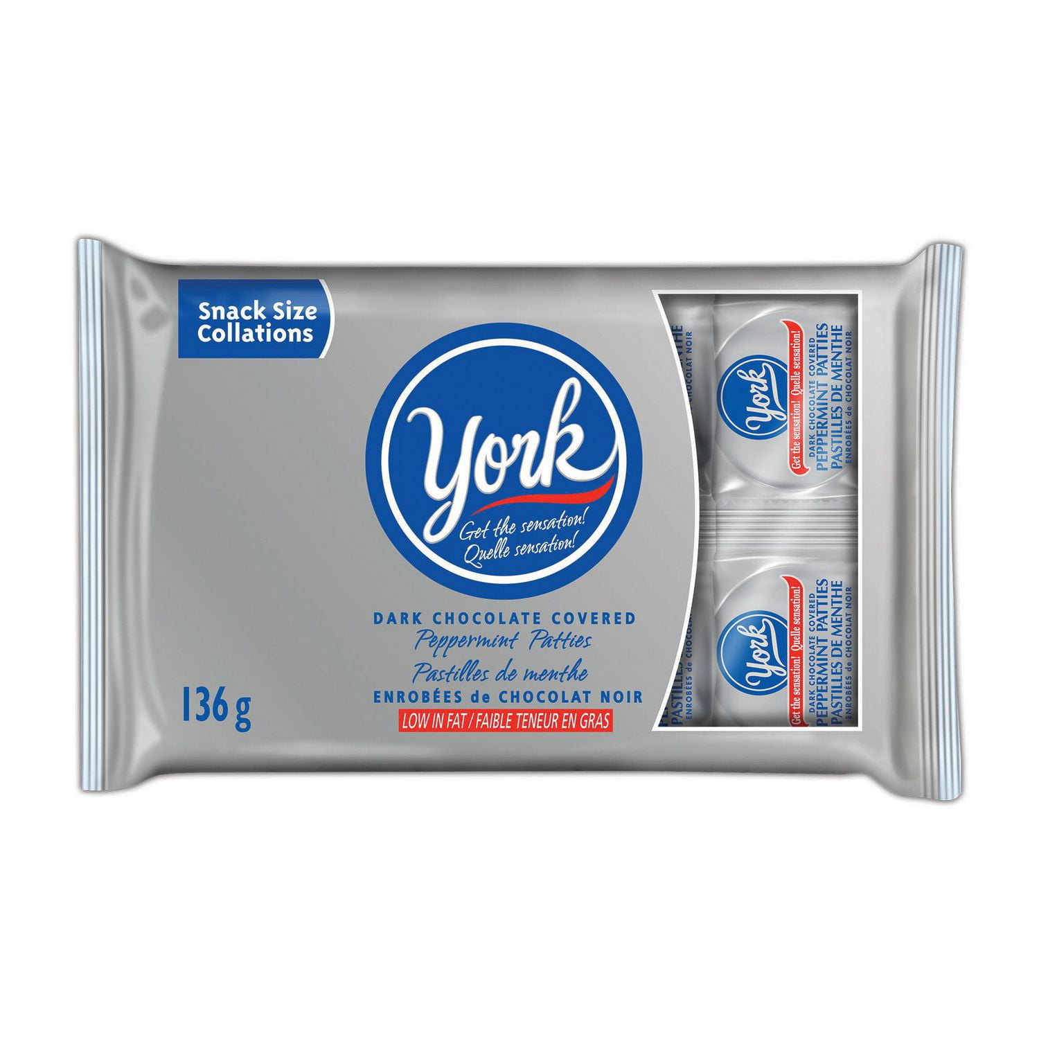 YORK Dark Chocolate Peppermint Patties, 136g