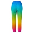 thumbnail image 2 of B91xZ Womens Pants Casual Linen Blend Drawstring Wide Leg Pant,Hot Pink M, 2 of 4