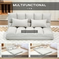 thumbnail image 4 of HOMCOM Adjustable Floor sofa Foldable Lazy Sofa Sleeper w/ 2 Pillows, 4 of 10