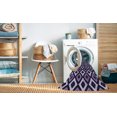 thumbnail image 2 of Ahgly Tapis Rond Lavable en Machine Intérieur Transitionnel Bleu Nuit, 5 Pieds Rond, 2 of 7