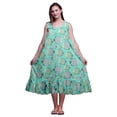 thumbnail image 1 of Bimba Vert Aigue-Marine2 Mérou Océan Imprimé Poisson Chemises de Nuit en Coton pour Femmes Robe Sans Manches Tenue de Nuit Robe Maxi Moyen, 1 of 6