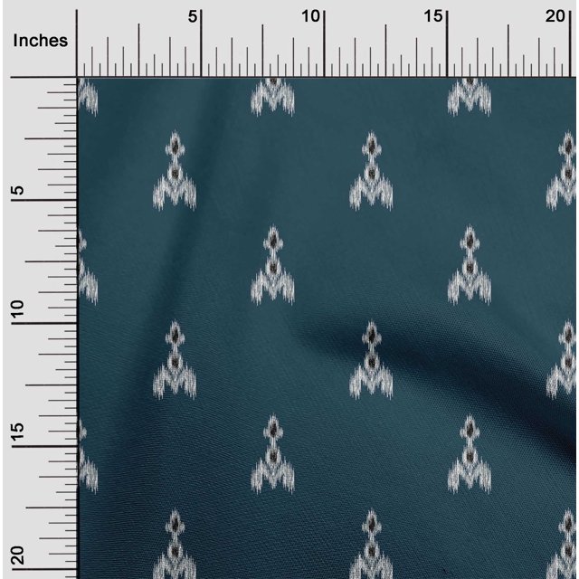 oneOone Silk Tabby Fabric Ethnic Ikat Print Sewing Fabric BTY 42 Inch Wide