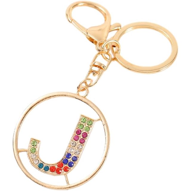 Letter Keychain,26 Letters A-Z Decorative Letter Keychain,Name Keychain for Women Girls Men Teenager Gift