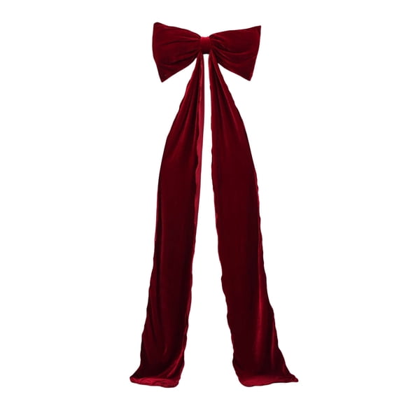 Arbre de Noël en rouge vif à la forme de nœud de fête, 85,5 pouces
