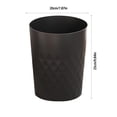 thumbnail image 3 of Black Trash Can With Pressure Ring For Kitchen Bathroom Home Office No Lid Waste Bin Garbage Can Plastic Rubbish Basket 9.84X7.87 Inches 0.64 Lbs, 3 of 6
