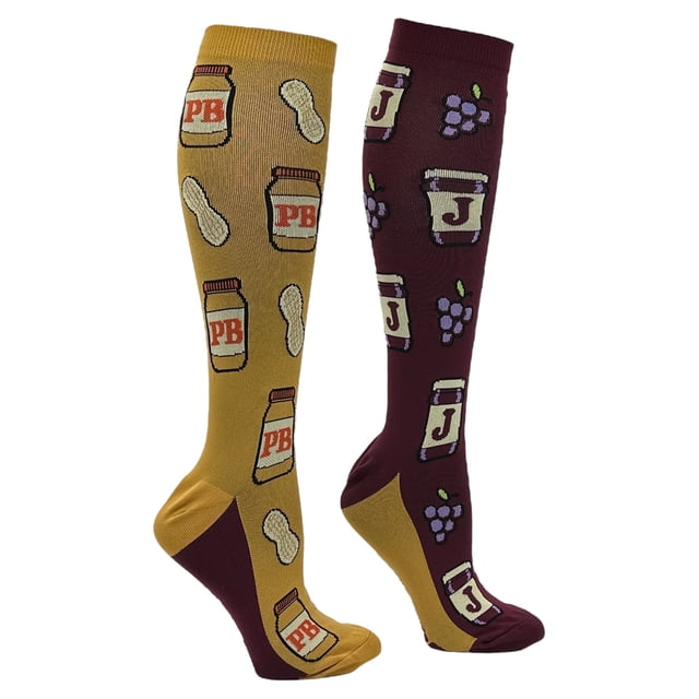 Chaussettes de Compression Drôles et Originales PBJ pour Femmes Taille Unisexe