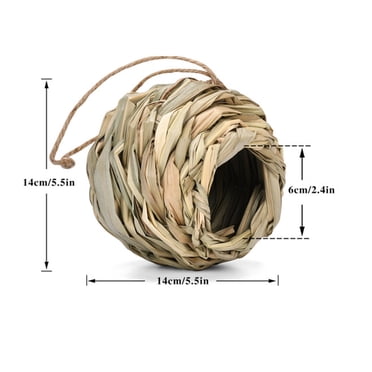 Iumwxz Hummingbird Nests House Spherical Round Mouth Bird Nests Bird Cage Bird Nests Outdoor Garden Simulation Bird House Decorations home tool black Wood Rollbacks on Essentials