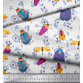 thumbnail image 2 of Soimoi Tissu Viscose Georgette Imprimé Floral & Insectes par Yard 42 Pouces de Large, 2 of 3