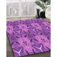 thumbnail image 3 of Ahgly Company Tapis d'Intérieur Lavable en Machine Carré Transitionnel Héliotrope Violet, 8 Pieds Carré, 3 of 7
