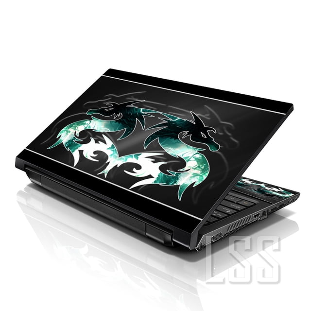 LSS Laptop Skin Sticker Decal Cover Dragons Pattern Fits 17" to 19" Laptops