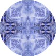 thumbnail image 1 of Ahgly Company Tapis Rond Lavable en Machine Intérieur Jeans Transitionnels Bleu, 3 Pieds Rond, 1 of 7