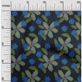 thumbnail image 2 of oneOone Tissu Rayonne Bleu Moyen Floral Rétro Matériel de Robe Tissu Imprimé Tissu au Mètre 56 Pouces de Large, 2 of 5