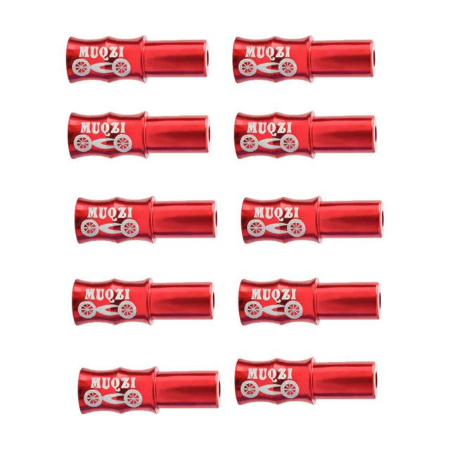 serony 10 Pièces Embouts de Câble de Frein Professionnel en Alliage d'Aluminium Multicolor Résistant à l'Usure Universel Changement de Vitesse de Sport Rouge 1Set