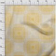 thumbnail image 3 of oneOone Georgette Viscose Mustard Yellow Fabric Geometric Sewing Craft Projects Fabric Prints By Yard 42 Inch Wide, 3 of 4
