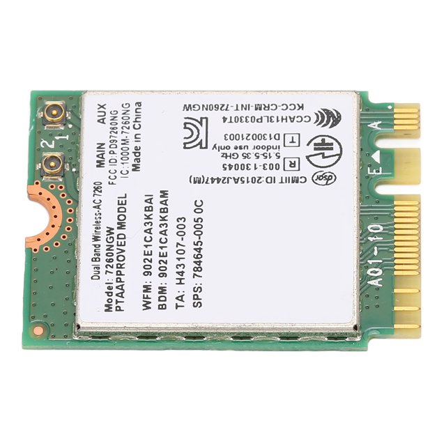 Dual Band WiFi Card, 2.4Ghz 5Ghz 1200Mbps 4.0 NGFF M.2 Card Adapter Internet Card For Laptops