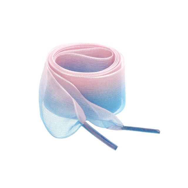 INSPIRE CHIC Lacets Plats pour Femmes 2,5 cm de Large Couleur Dégradée Organza 150 Cm/59 Pouces Bleu Rose