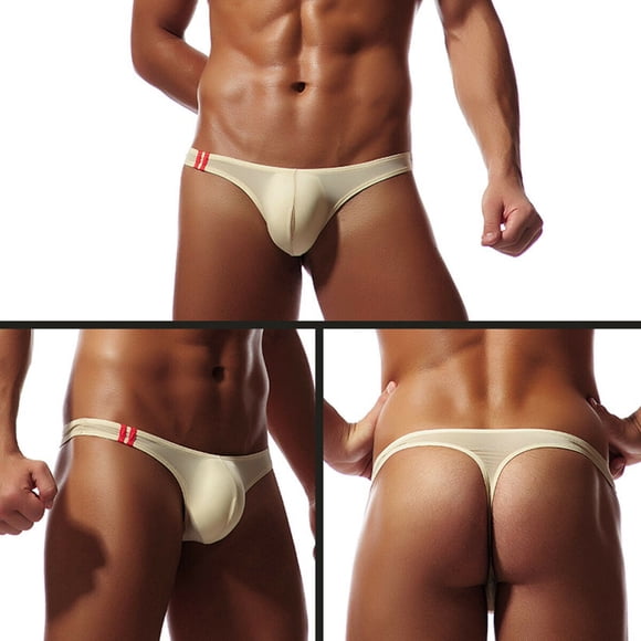 ITFABS sous-Vêtements pour Hommes, String Simple Aguichant Respirant à Coupe Basse