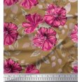 thumbnail image 1 of Soimoi Moss Georgette Fabric Leaves & Carnation Floral Decor Fabric Printed Yard 42 Inch Wide, 1 of 1