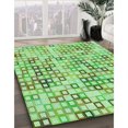 thumbnail image 3 of Ahgly Company Tapis d'Intérieur Lavable à la Machine, Carré, Transitionnel, Vert Oignon Vert, Tapis de Zone, 4 Pieds Carré, 3 of 7