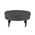 thumbnail image 4 of Pouf tufté rond Aubrey charcoal, 4 of 6