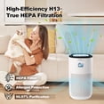 thumbnail image 3 of Smart Wifi Air Purifier for Home, 2690 sq.ft Coverage, H13 True HEPA Filter For Smoke Dust Odor Pollen, 3 of 8