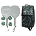 thumbnail image 1 of relayinert Pickleball Racket Set 4 Balls and Green Racquets Bag Grip Pickleball Comfort Carry Green 41.5x20.5cm, 1 of 6