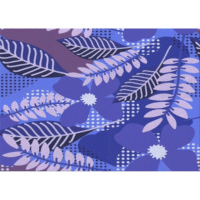 Ahgly Company Machine Washable Indoor Rectangle Transitional Purple Mimosa Purple Area Rugs, 5' x 7'