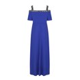 thumbnail image 4 of Gspmoly Robes pour Femmes Grande Taille, Robe à Épaules Dénudées pour Femmes, Robe à Manches Longues à Col en V, Robes de Vacances pour Femmes Offres, 4 of 6
