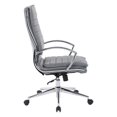 thumbnail image 4 of High Back Manager's Faux Leather Chair in Charcoal with Chrome Base, 4 of 6