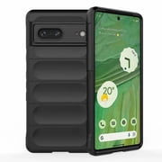 Color Liquid Silicone Matte Phone Case for Google Pixel 8 pro Skin Feel Armor Shockproof Protect Soft Cover - Black