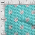 thumbnail image 1 of oneOone Cotton Poplin Turquoise Blue Fabric Abstract Block Sewing Craft Projects Fabric Prints By Yard 56 Inch Wide, 1 of 5