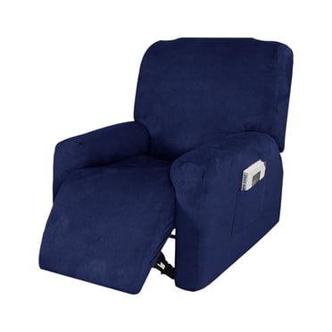 Amdohai Housse de Sofa Extensible Imperméable en Suède pour Fauteuil Recliner, 4 Pcs Séparées