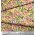 thumbnail image 2 of Soimoi Moss Georgette Fabric & Orchids Floral Printed Fabric 1 Yard 42 Inch Wide, 2 of 3