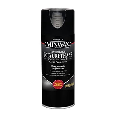 Minwax Fast Drying Polyurethane Spray, Protective Wood Finish, Clear Semi-Gloss, 11.5 oz. Aerosol Can(Packaging May Vary)