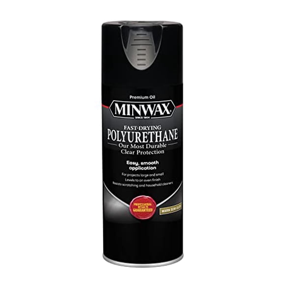 Minwax Fast Drying Polyurethane Spray, Protective Wood Finish, Clear Semi-Gloss, 11.5 oz. Aerosol Can(Packaging May Vary)