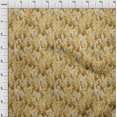 thumbnail image 4 of oneOone Tissu Tabby Soie Moutarde Foncé Abstrait pour Robe Tissu Imprimé au Mètre 42 Pouces de Large, 4 of 4