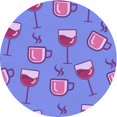 thumbnail image 1 of Ahgly Tapis Rond Lavable en Machine Intérieur Transitionnel Bleu Ciel, 8 Pieds Rond, 1 of 7