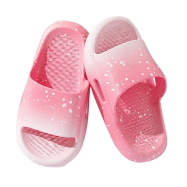 purcolt Toddler Kids Boys Girls Slides Summer Beach Pool Sandals Comfy Cushioned Thick Sole Non-Slip Bathroom Shower Slippers for Indoor and Outdoor