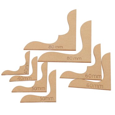 Peahefy 8 Pcs Modèle de Portefeuille en Acrylique Coin Motif Fleur Pochoir Décoration Bricolage Cuir, Modèle de Portefeuille Coin, Modèle de Portefeuille en Acrylique DIY