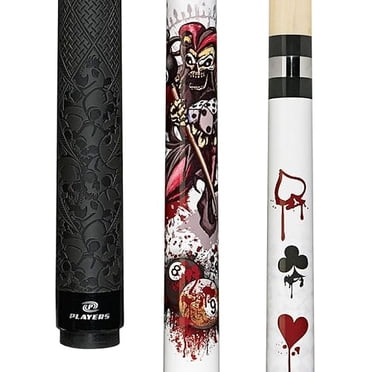 Players Bâton de Billard en Érable Dur Nord-Américain 2 Pcs de 58 Pouces, Blanc, 19 Oz