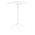 thumbnail image 1 of Sky Table de Bar Carré Pliant de 24 Pouces, Fini Blanc, 1 of 8