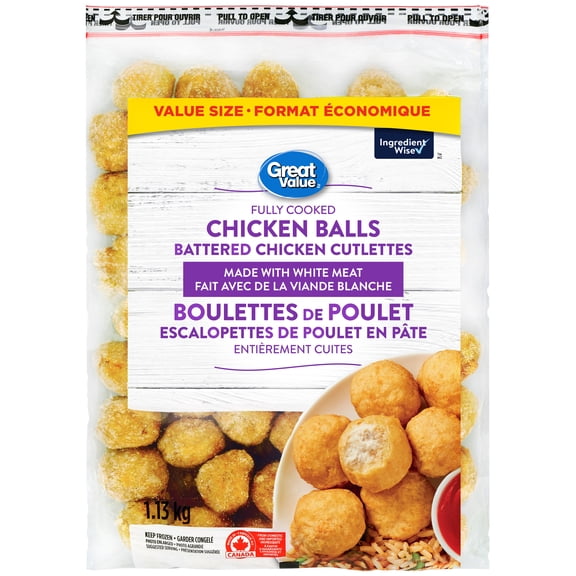 Great Value Frozen Chicken Balls, 1.13 kg, 1.13 kg