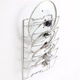 thumbnail image 3 of Pot Lid Organizer Rack for Cabinet and Countertop, 5-Tier Pot Lids Holder for Cabinet Door/Wall, No Drilling Adhesive Wall/Door Mounted Rustproof Pot and Pan Cover for Kitchen Storage, 3 of 6