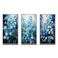 thumbnail image 2 of Designart "pasture Of Forgetmenots Flowers III" Floral & Botanical Framed Wall Art Set Of 3 - Blue Meadow Frame Gallery Wall Set For Home Decor, 2 of 6